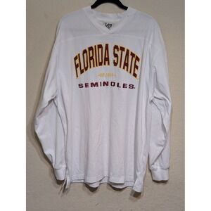 Lee Sport Florida State Seminoles Long Sleeve T-Shirt Football White‎